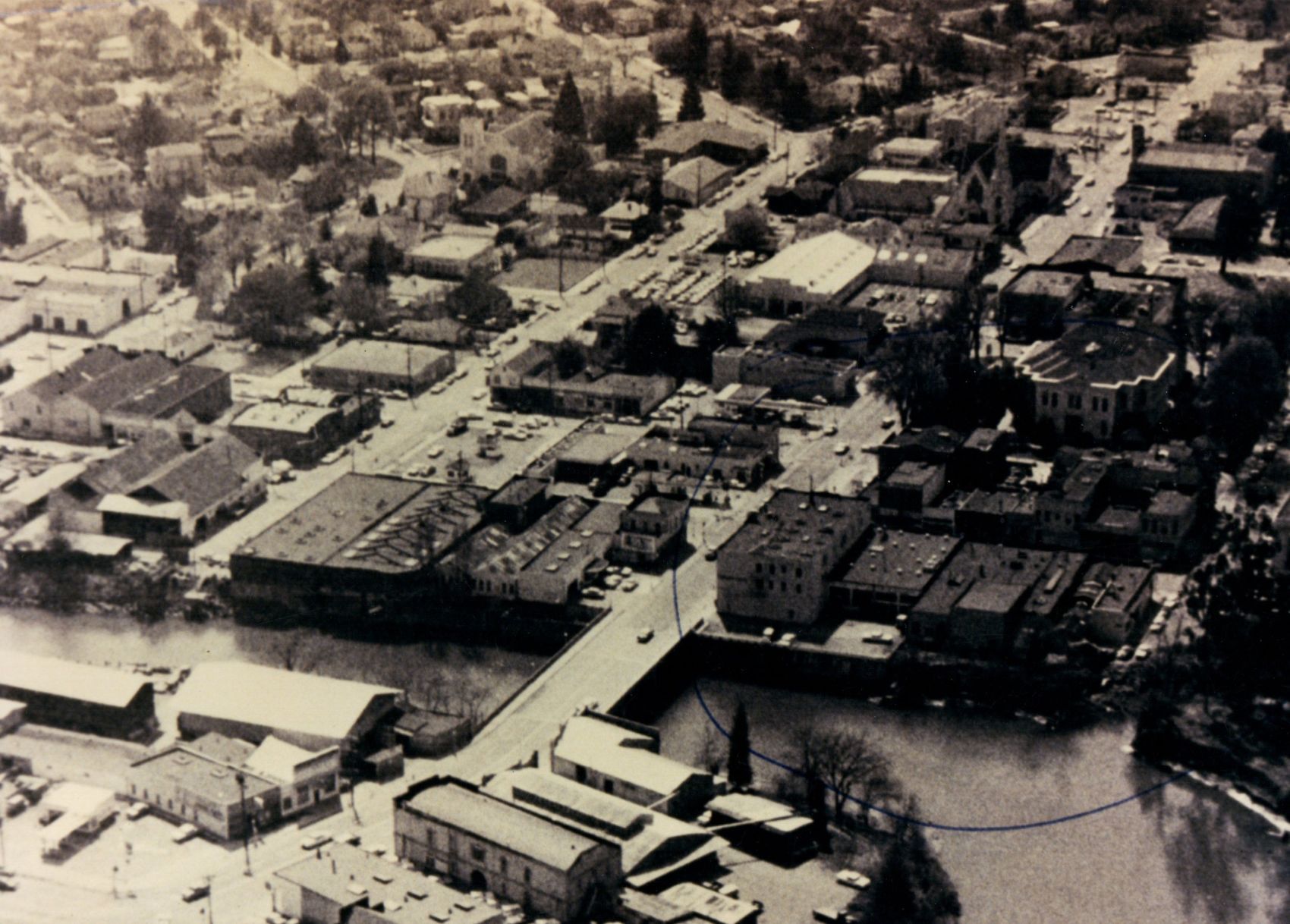 Images of old Napa Urban blight aerial